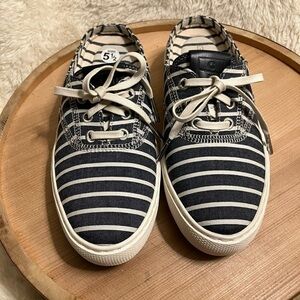 EUC Cole Haan Grand Pro Slip-on Nautical Canvas Striped Boat Shoes Size 5.5 B